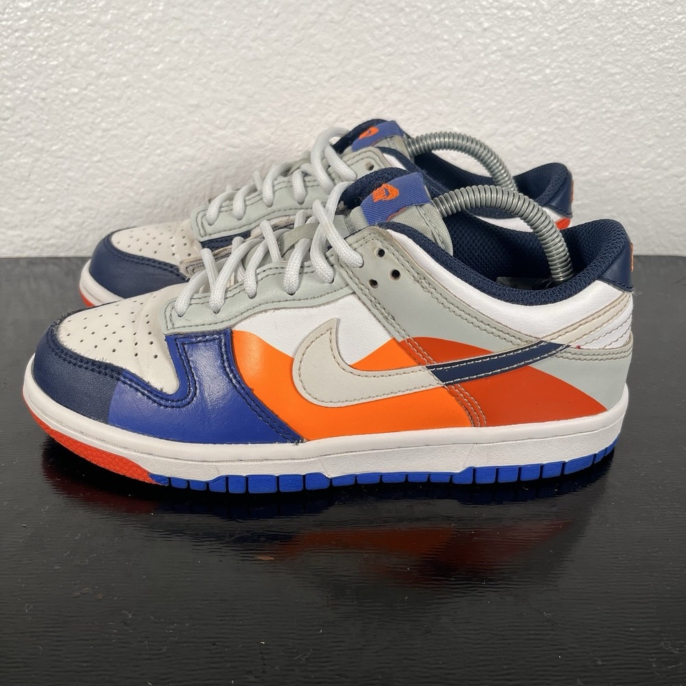 Nike Dunk Low Kids Size 4.5Y Upside Down Blue Orange Red White